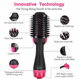 3-In-1 Hot Air Brush One Step Hair Dryer & Styler And Volumizer Multi-Functional High-Power Hair Straightener & Curly Hair Comb