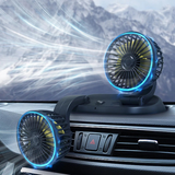 Car Fan Long Neck Double Head Adjustable V Fan For Summer –Car Dashboard Double Heads Fast Fan 5v USB