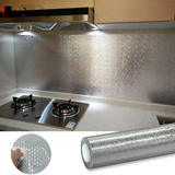 Waterproof Oil Proof Aluminum Foil Sticker Self Adhesive Wallpaper Kitchen Stove Wall Stickers