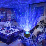 LED Star Galaxy Projector Starry Sky Night Light Built-In Bluetooth-Speaker For Home Bedroom Decoration