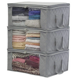 Foldable Storage Bag Organizer Set, Great for Clothes, Blankets, Closets, Bedrooms, and more