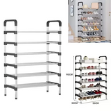 5 Tiers Heavyweight Shoe Rack Organizer Stainless Steel Shoe Stand