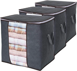 Foldable Storage Bag Organizer Set, Great for Clothes, Blankets, Closets, Bedrooms, and more
