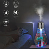 Air Humidifier Bulb Lamp Shade Decorative Lights Diffuser Purifier Atomizer With Colorful Led Night