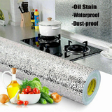 Waterproof Oil Proof Aluminum Foil Sticker Self Adhesive Wallpaper Kitchen Stove Wall Stickers