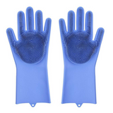 Magic Silicone Dish washing Gloves with scrubber