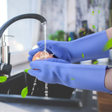 Magic Silicone Dish washing Gloves with scrubber