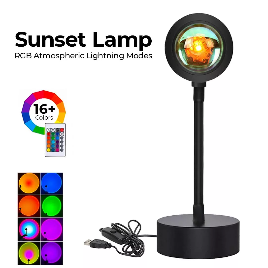 Sunset Atmospheric Projector Lamp | Romantic Family Atmosphere | 4 Color in 1  ( High Quality )