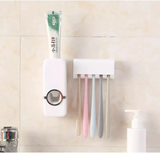 Toothpaste Dispenser Set | Hands Free Toothpaste Dispenser | Toothbrush Holder